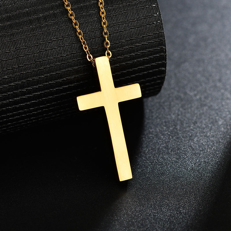 Halskette mit Kreuz aus Edelstahl