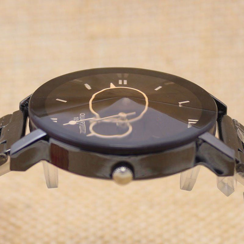 Reloj de correa de acero negro