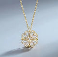 Collar de Corazones de Trébol de Cuatro Hojas
