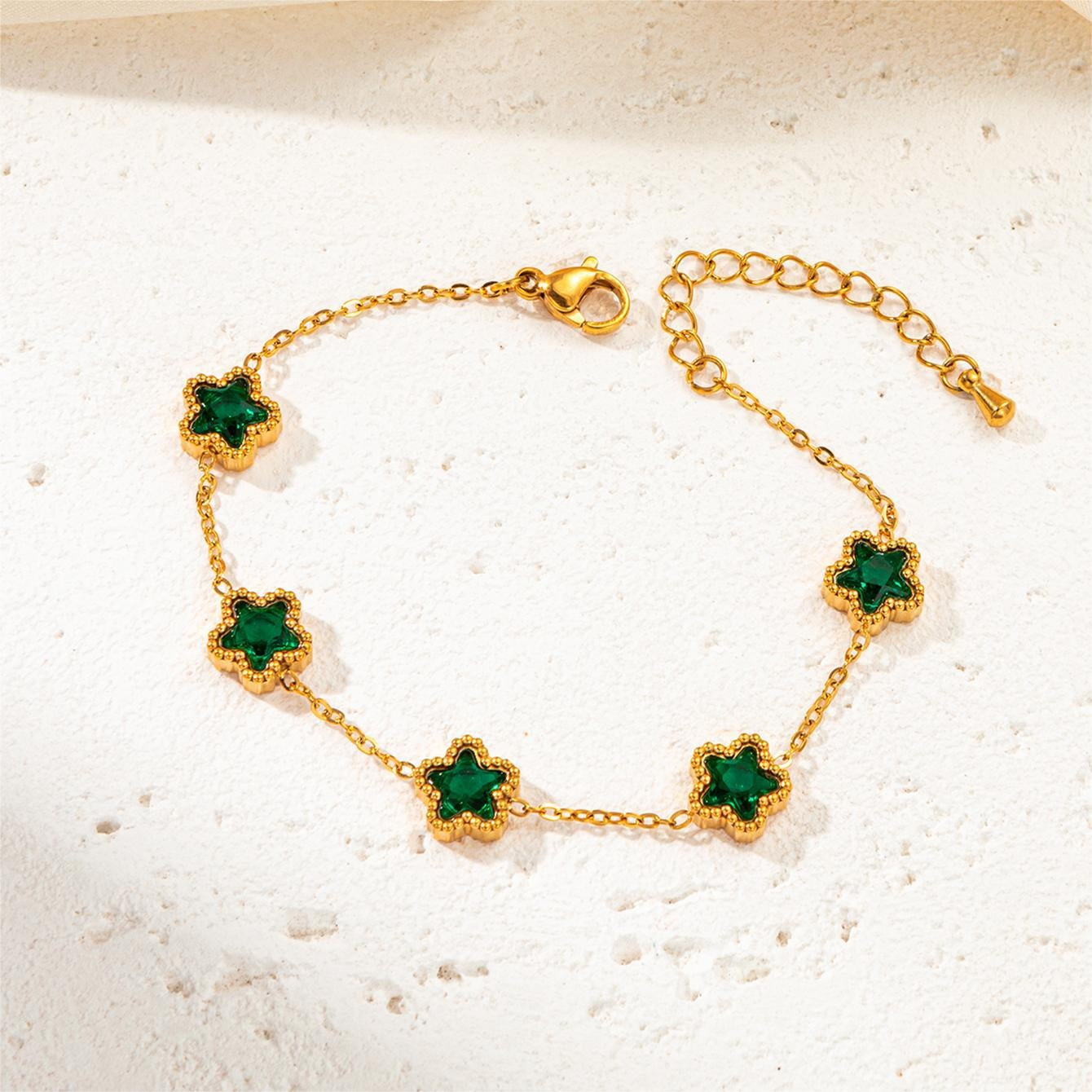 Affordable Luxury Fashion Gold-plated Zircon Titanium Steel Bracelet Female Niche Non-fading Bracelet