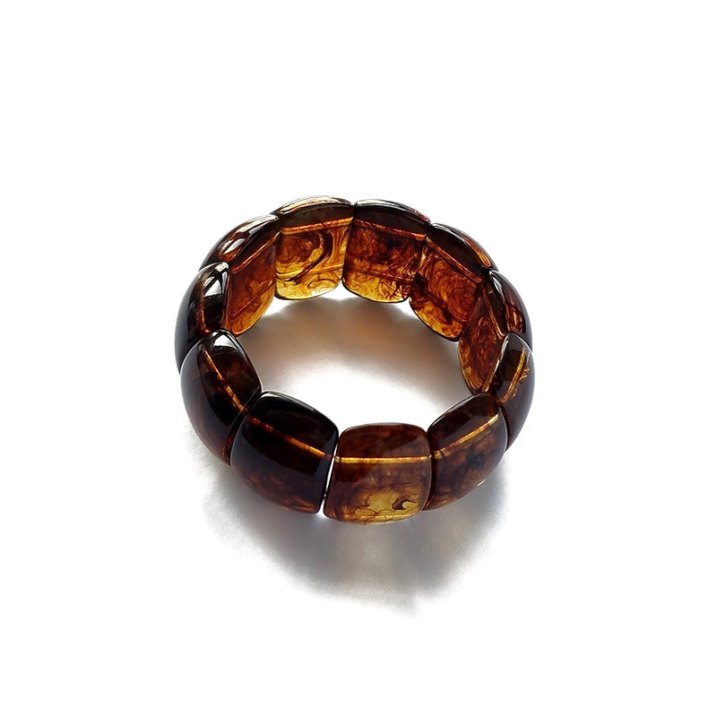 Pulsera Acrílica con Patrón de Cristal de Mármol para Hombres y Mujeres