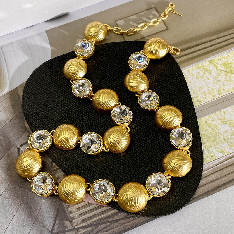Damen Leichte Luxus Elegante Goldkette Mittelalterliche Schlüsselbeinkette