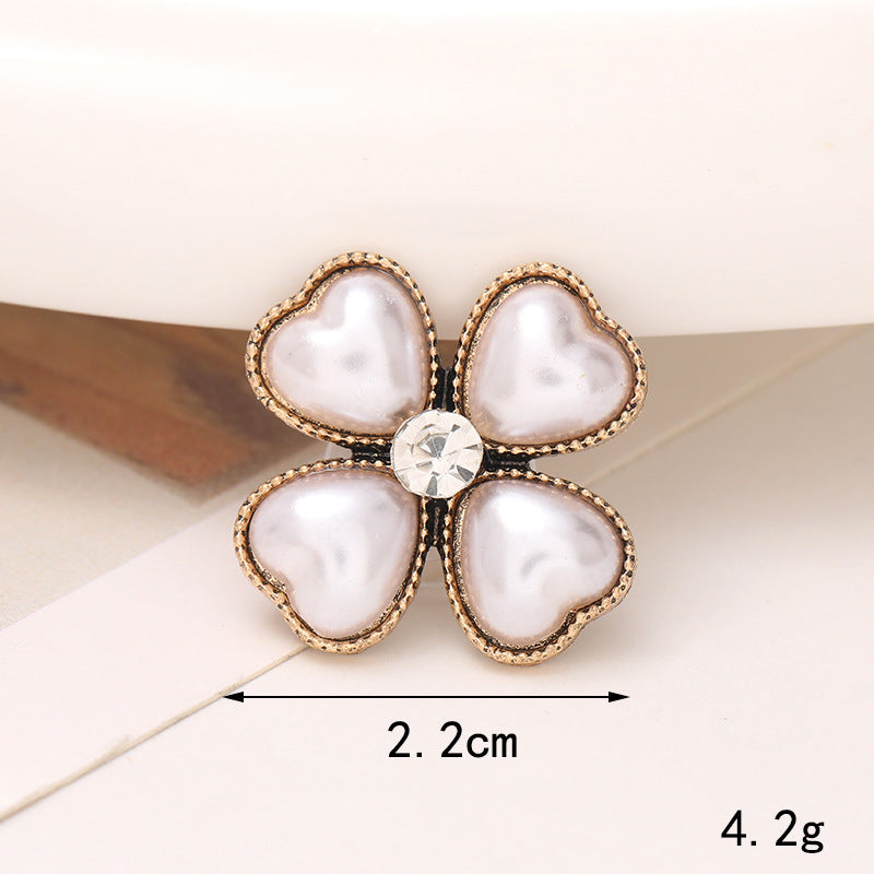 Jeans Knopfleiste Schuhe DIY Accessoires Helle Kristall Klassische Stil Ornament Accessoires Oberer Perlenblume