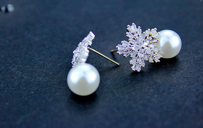 Pendientes Perla de Nieve