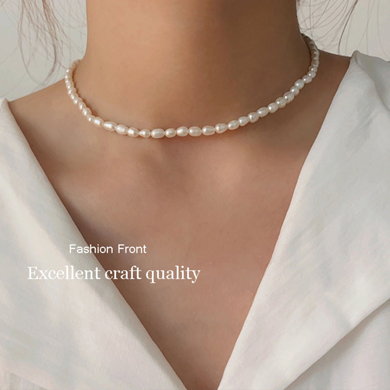 Natural Water Pearl All Match Clavicle Chain