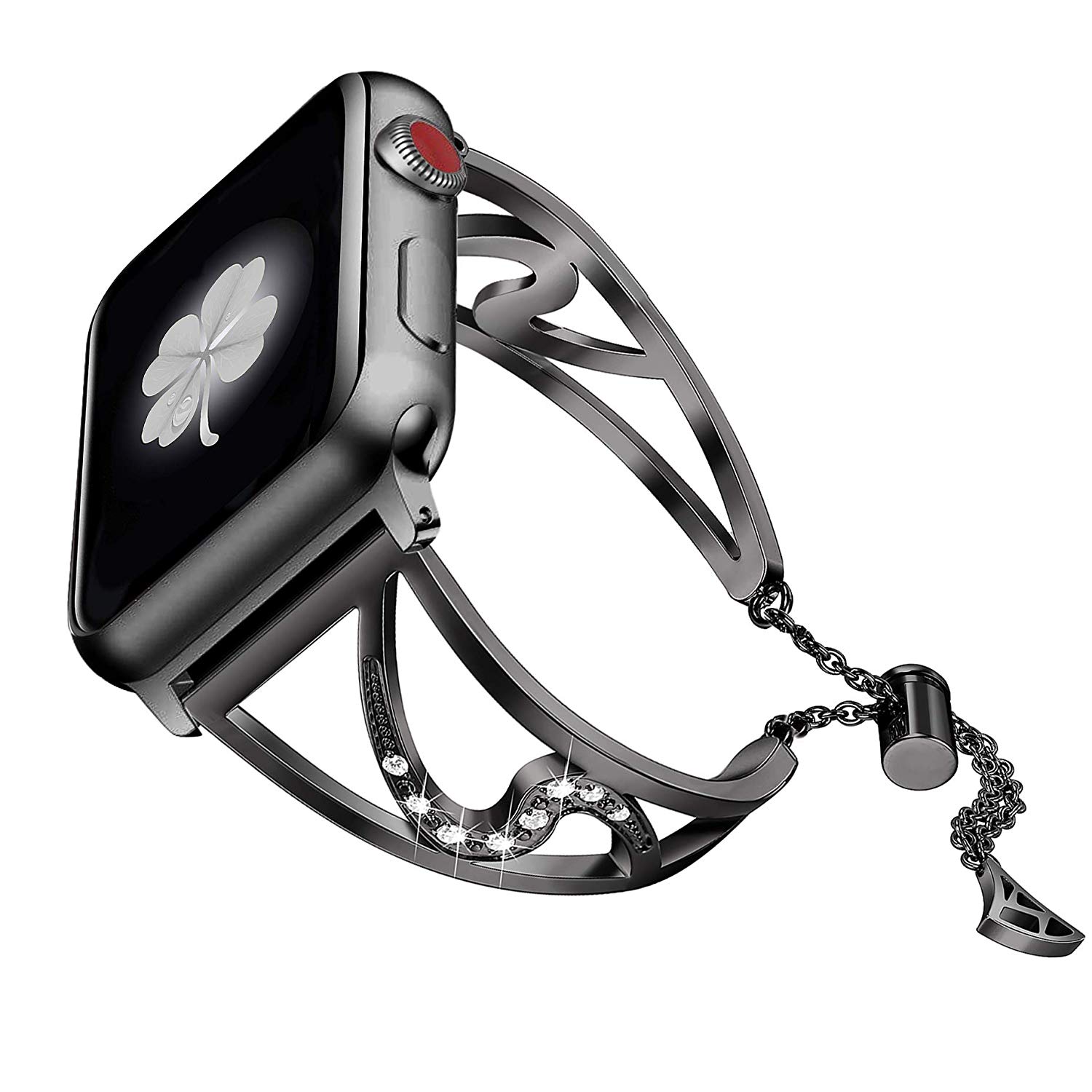 Correa de reloj de acero inoxidable con forma de S
