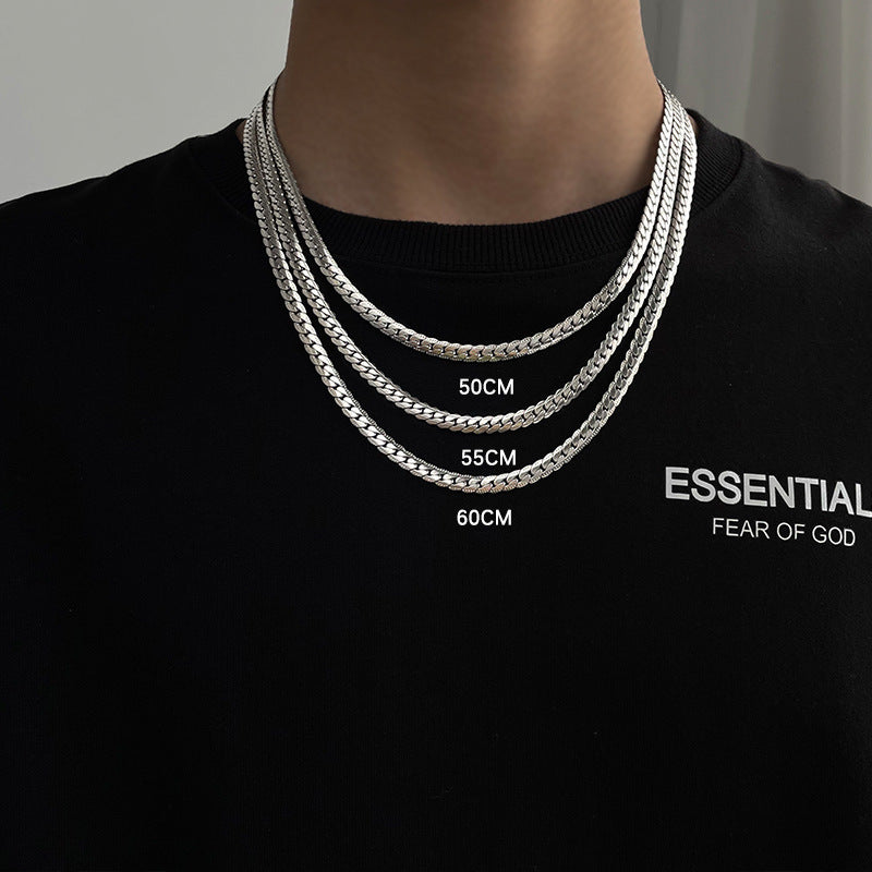 Edelstahl Titan Verschlüsselung geprägt NK Kette Herren und Damen Paarschmuck