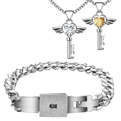 Konzentrisches Verschluss-Armband-Halsketten-Set