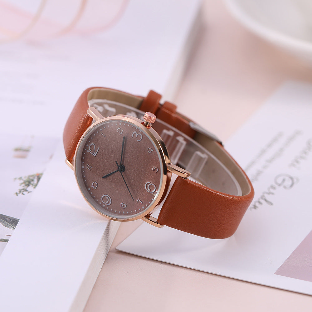 Reloj de cuarzo de cuero