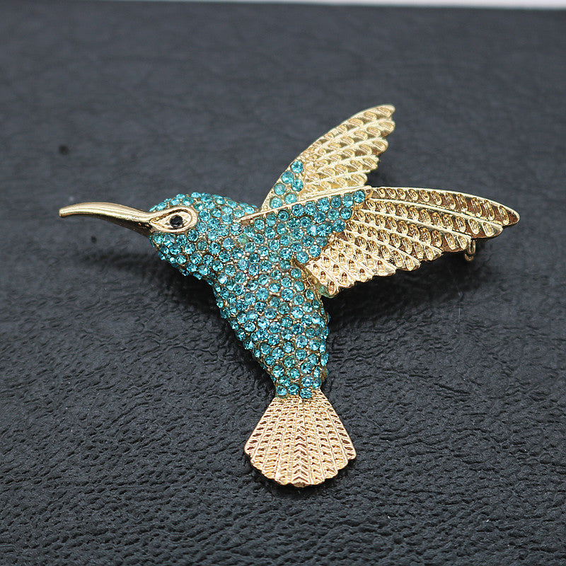 Broche de colibrí retro bonito para mujer