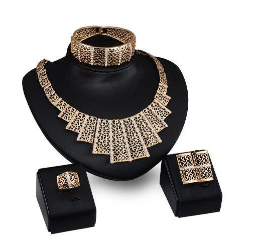 Neues Schmuckset für den Außenhandel, Braut Hochzeitsparty Schmuck, vierteiliges Set, schneller Abverkauf direkt vom Hersteller