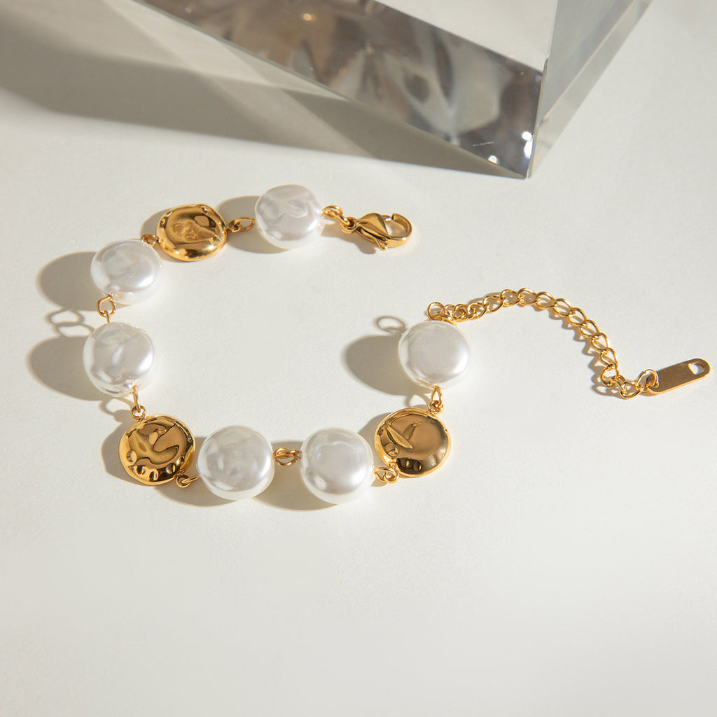 Edelstahl Perle Retro Personalisiertes Armband