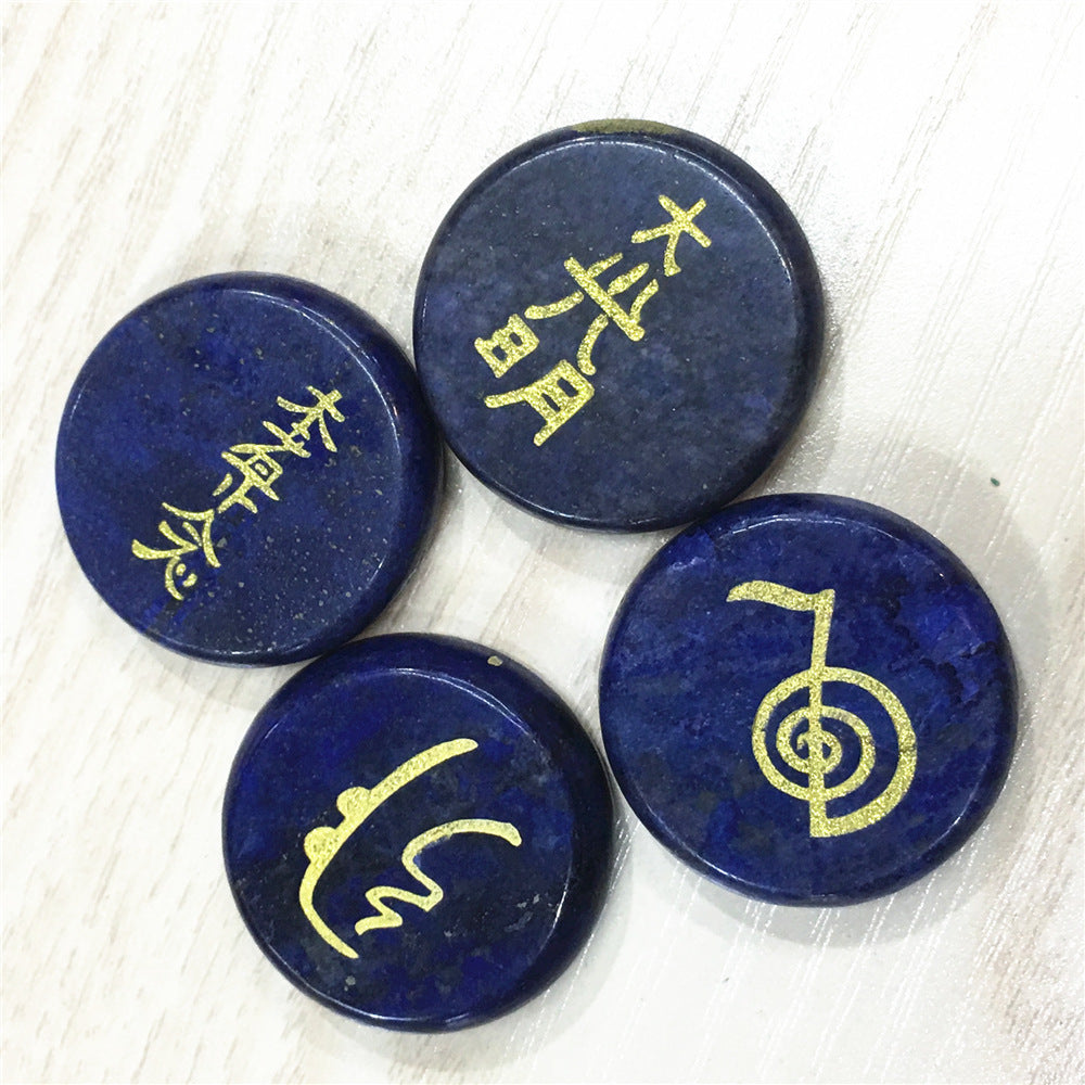 Vier Energiesymbole Natürlicher Kristallschmuck Japanische metaphysische Zaubersprüche