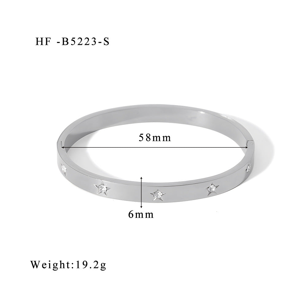 Design 18K Stainless Steel Zircon Bracelet