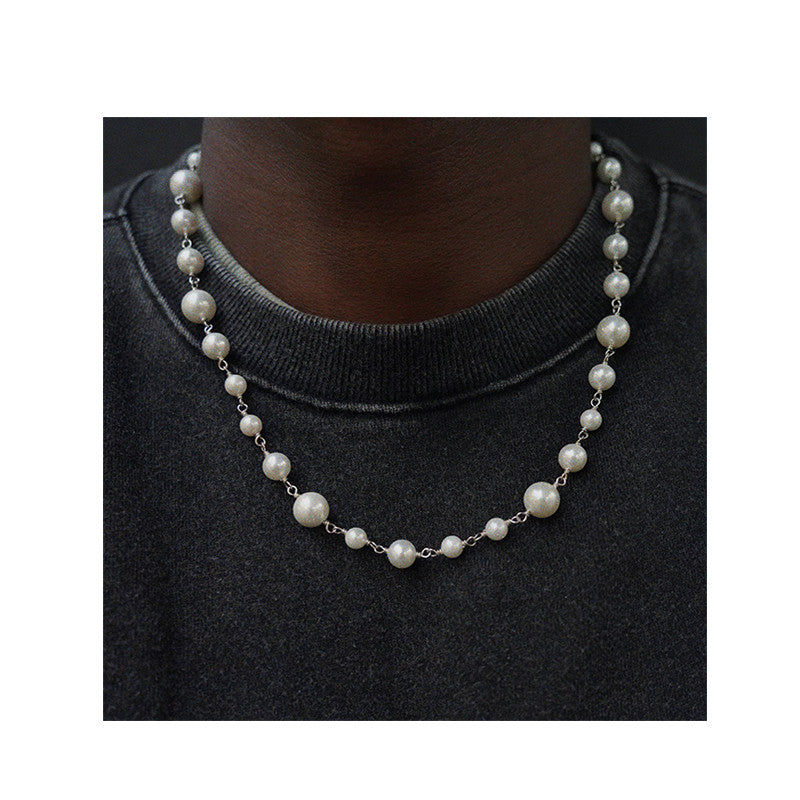 Collar de perlas con cuentas de concha natural