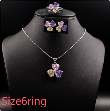Clover Zirkon-Diamant-Schmuckset für Damen