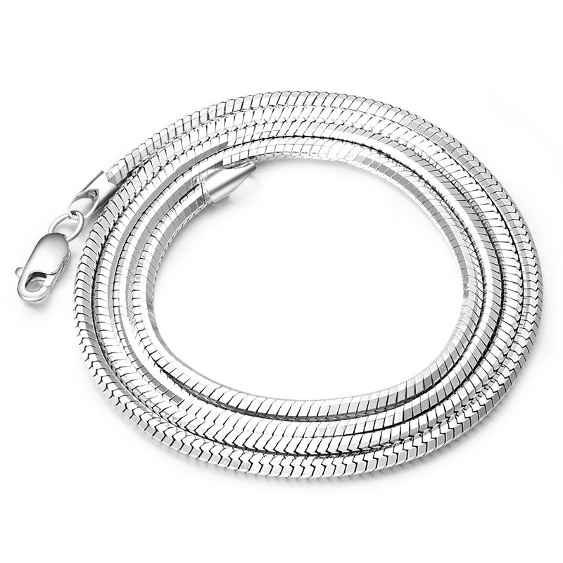 925 Sterling Silber Plattiertes Platin Halskettenglieder Jadoku Männer Schlüsselbein Silberkette Koreanische Mode Halskette für Männer und Frauen Liebhaber von Silber