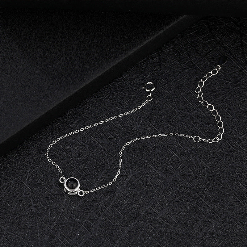 S925 Silver Language Projection Bracelet