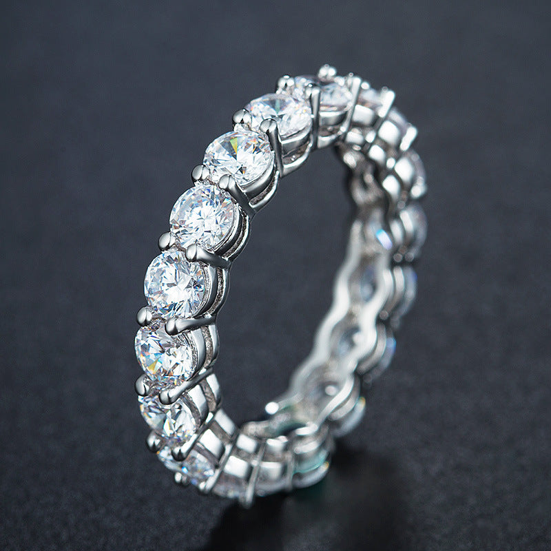 neuer Sommer österreichische eingelegte Damenringe Mode Schmuck Großhandel rotierender Ehering