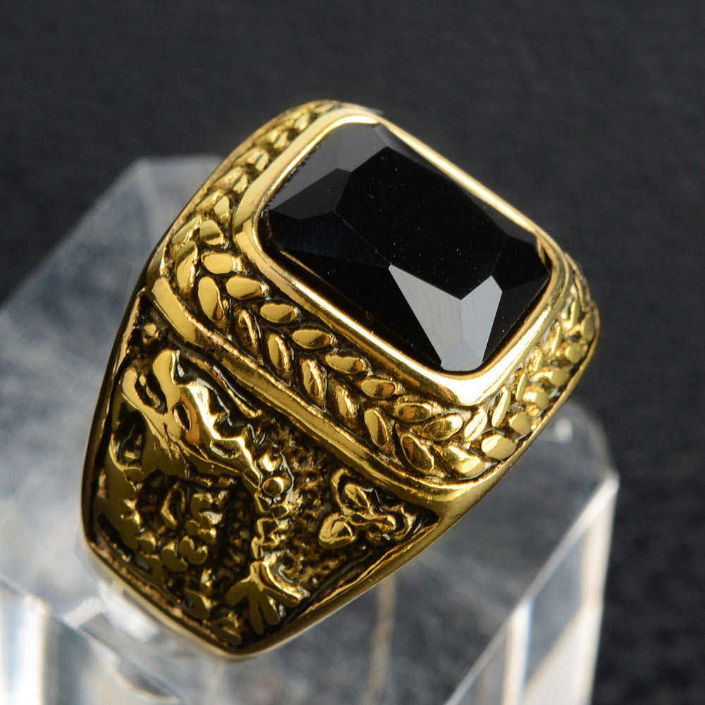 Anillo de acero de titanio para hombres