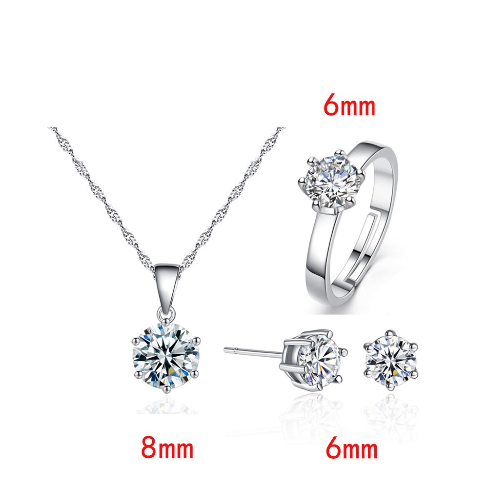 Ohrringe, Halsketten, Ringe, 3-teiliges Set