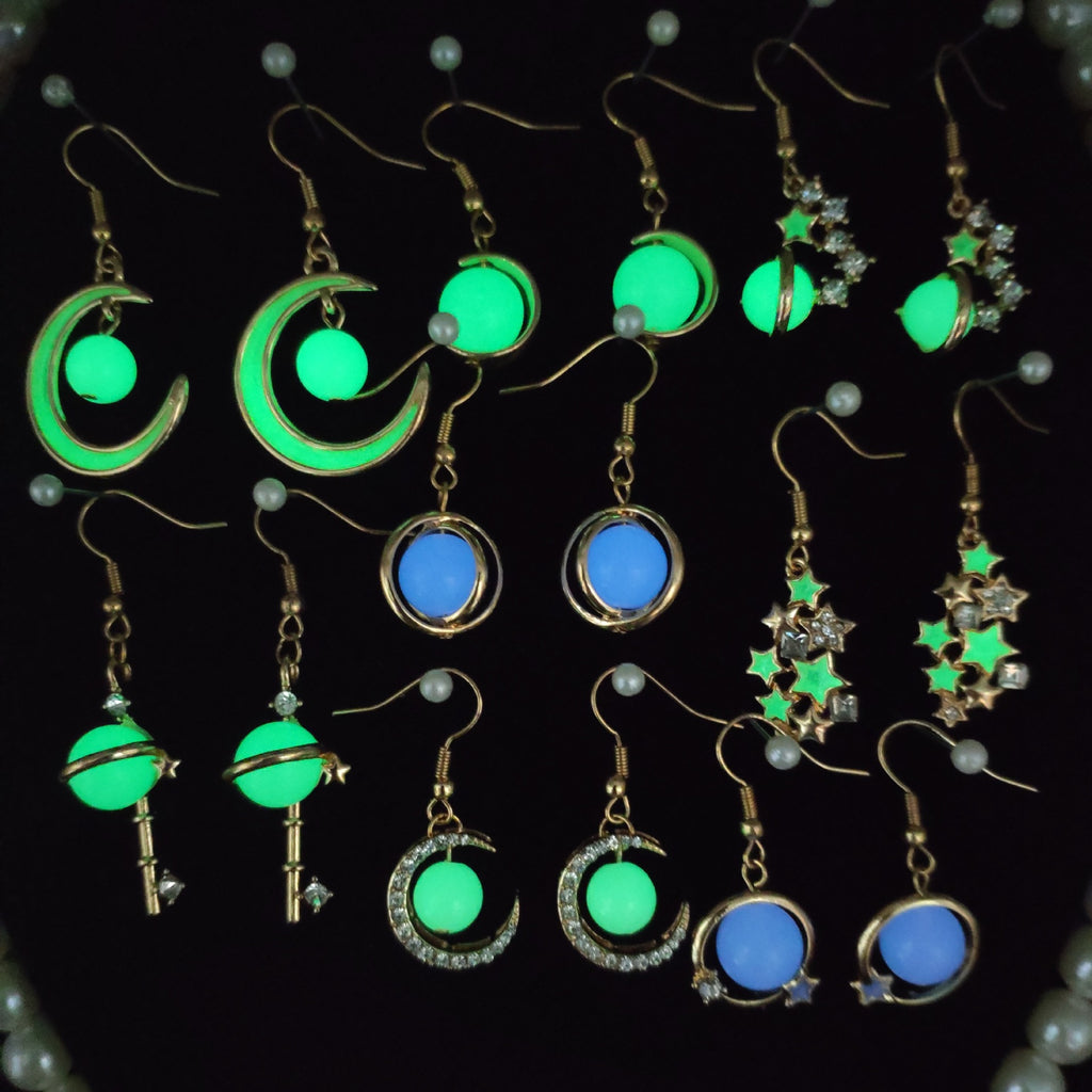 Sterne und Mond Temperament Legierung Ohrschmuck Damen