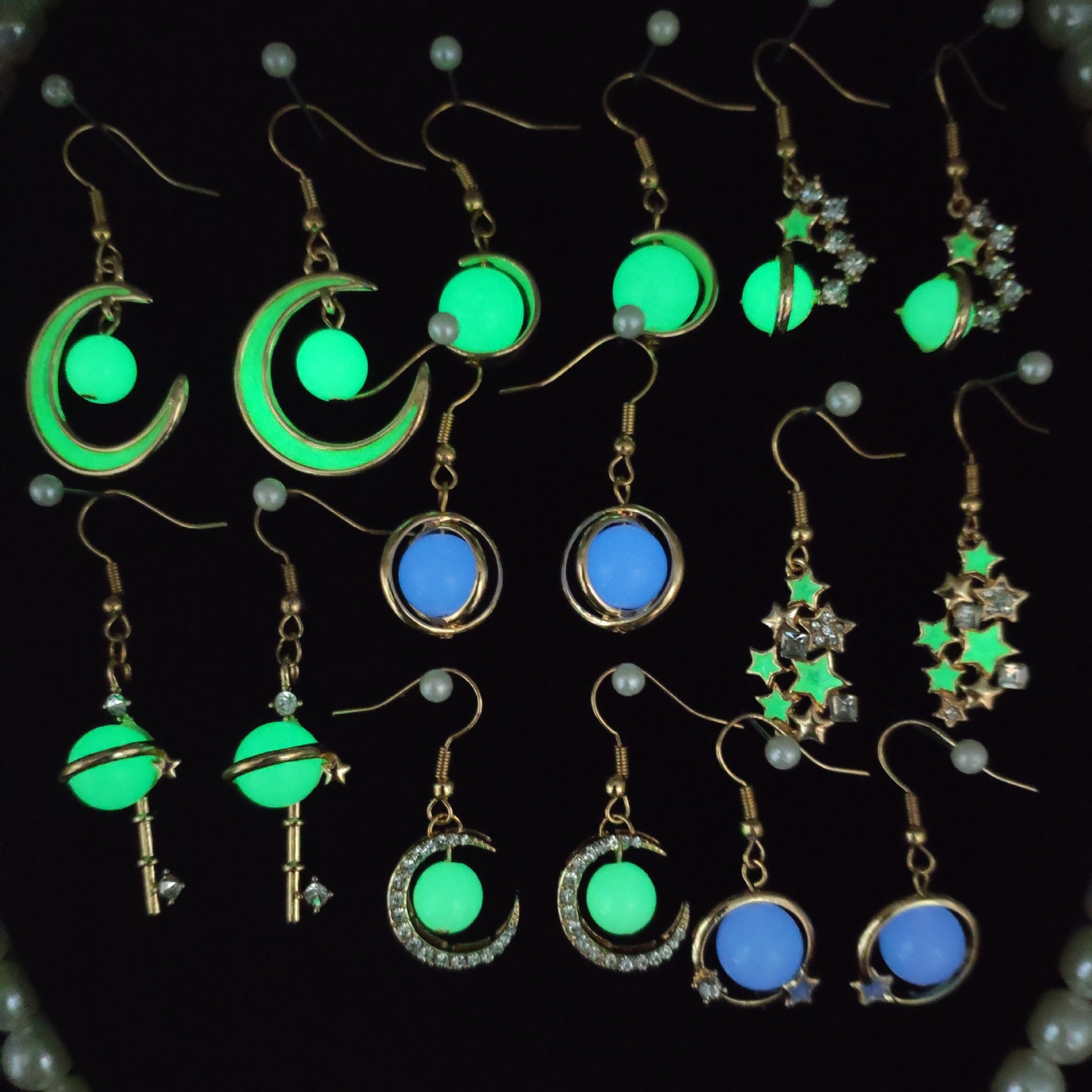 Sterne und Mond Temperament Legierung Ohrschmuck Damen