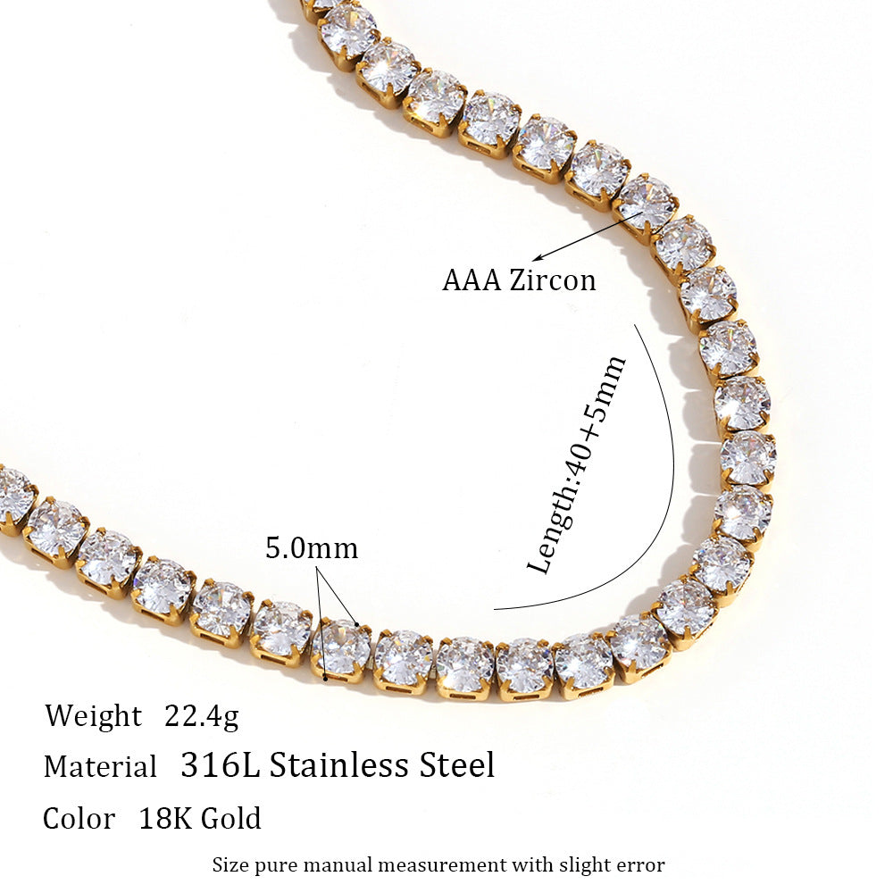 Adorno de Collar Pulsera Sencilla de Moda de Acero Inoxidable