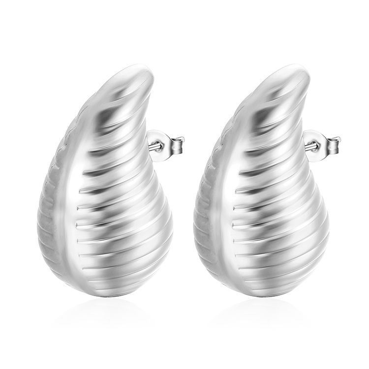 Pendientes de gota de acero inoxidable de moda para mujer