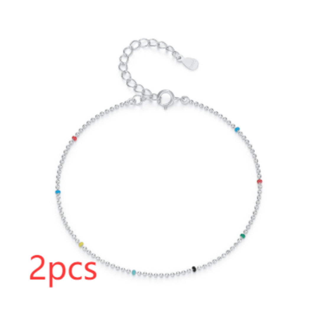 S925 Sterling Silver Japanese And Korean Ins Style Colorful Beads