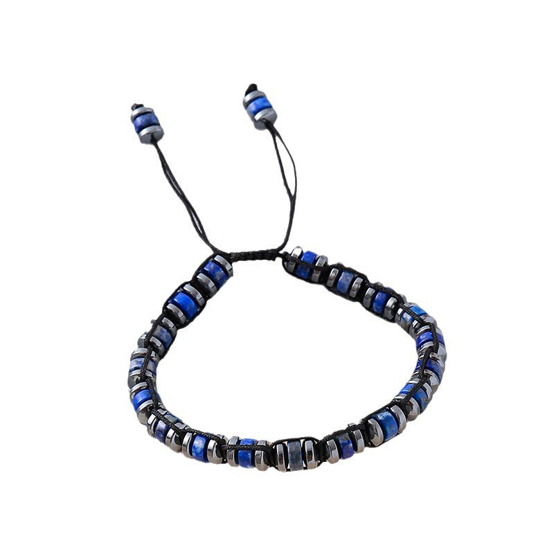 Universal-Ornament-Herrenarmband aus handgewebtem Apatit