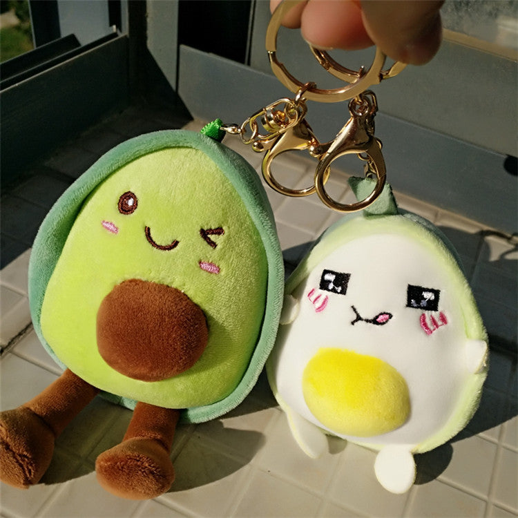 Llavero de peluche de aguacate