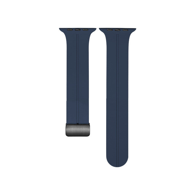 Magnetic Suction Folding Buckle Silicone Watch Band