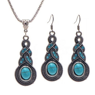 Collar y pendientes de turquesa