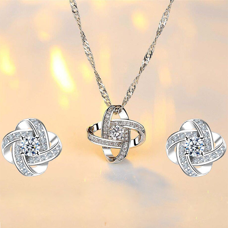 Schmuckset Halskette Ohrringe „Ewiger Stern“