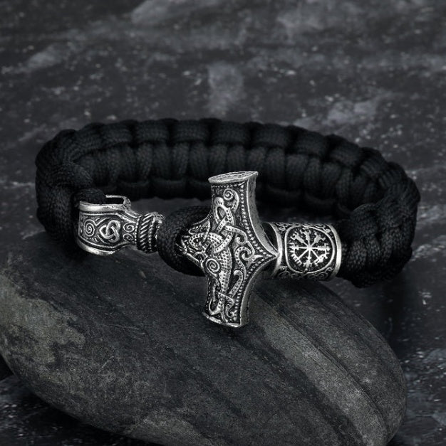 Pulsera Mjolnir de Paracord Artesanal Asgard