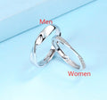 S925 Sterling Silber Pärchenringe mit Diamanten für Damen und Herren