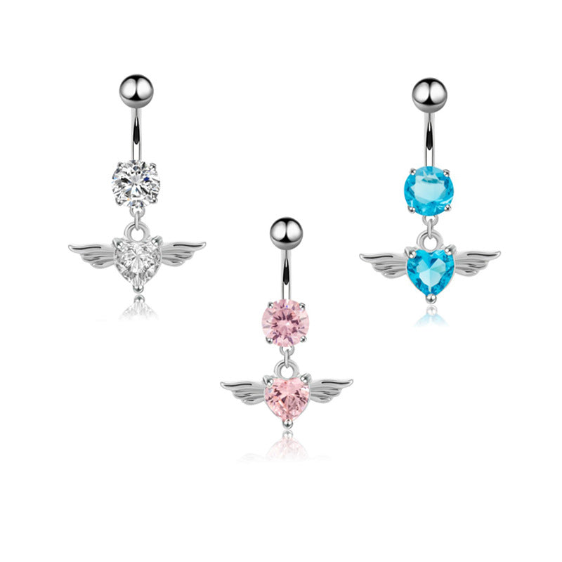 Joyas para Piercing de Ombligo en Forma de Corazón de Amor