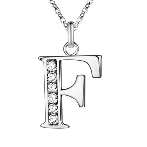 26 Buchstaben A-Z Kostenloser Versand versilberte Halskette Stempel Mode Silberschmuck Mode Anhänger bestes Geburtstagsgeschenk