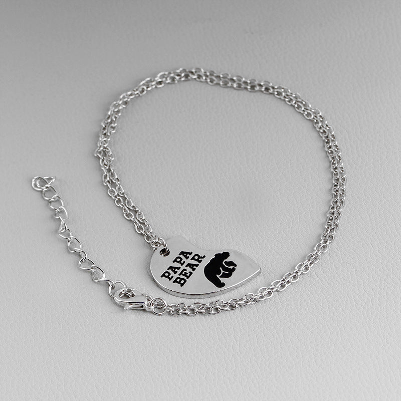 Muttertagsgeschenk Papa Bär Baby Bär Halskette