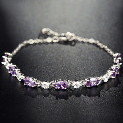 Pulsera de plata con amatista