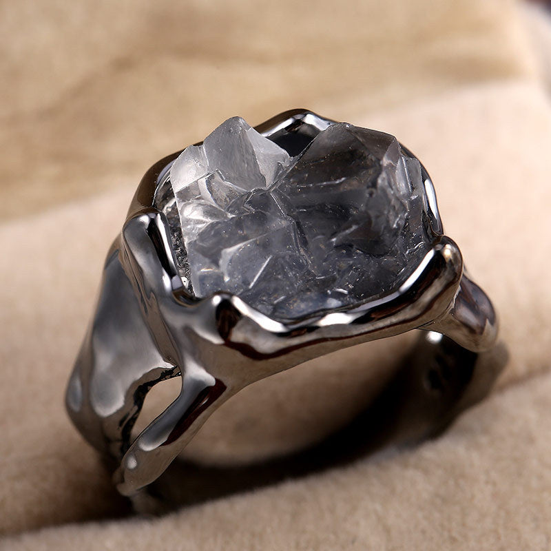 Anillo de aniversario de boda vintage con diseño de piedra único, joyería bohemia, anillos de cóctel de moda para mujer, venta al por mayor