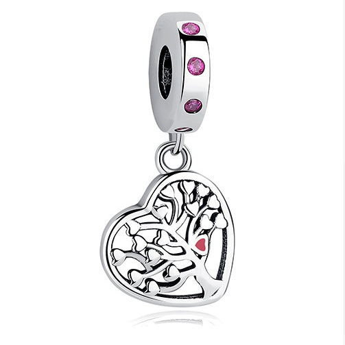 S925 Sterling Silber mit Zirkon-Liebeskleeblatt-Perlen