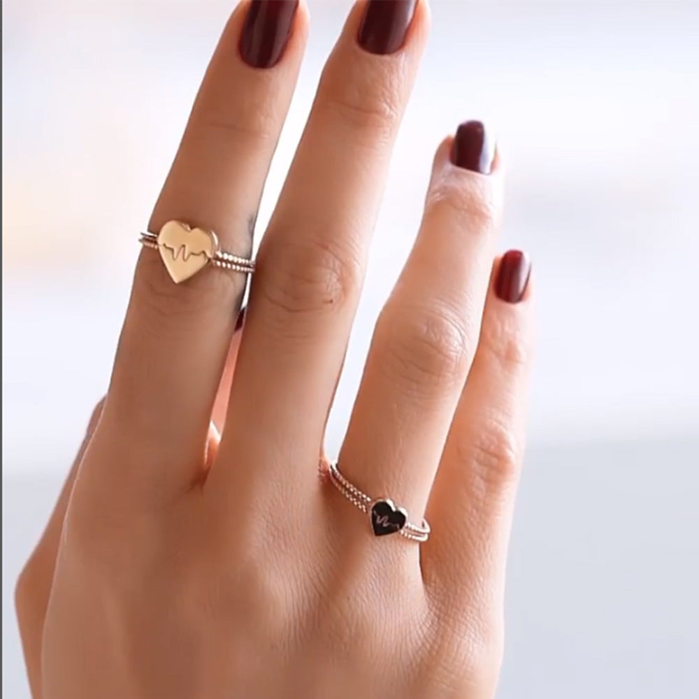 Vielseitiger Fashion-Ring für Liebespaare zum Zusammenfügen