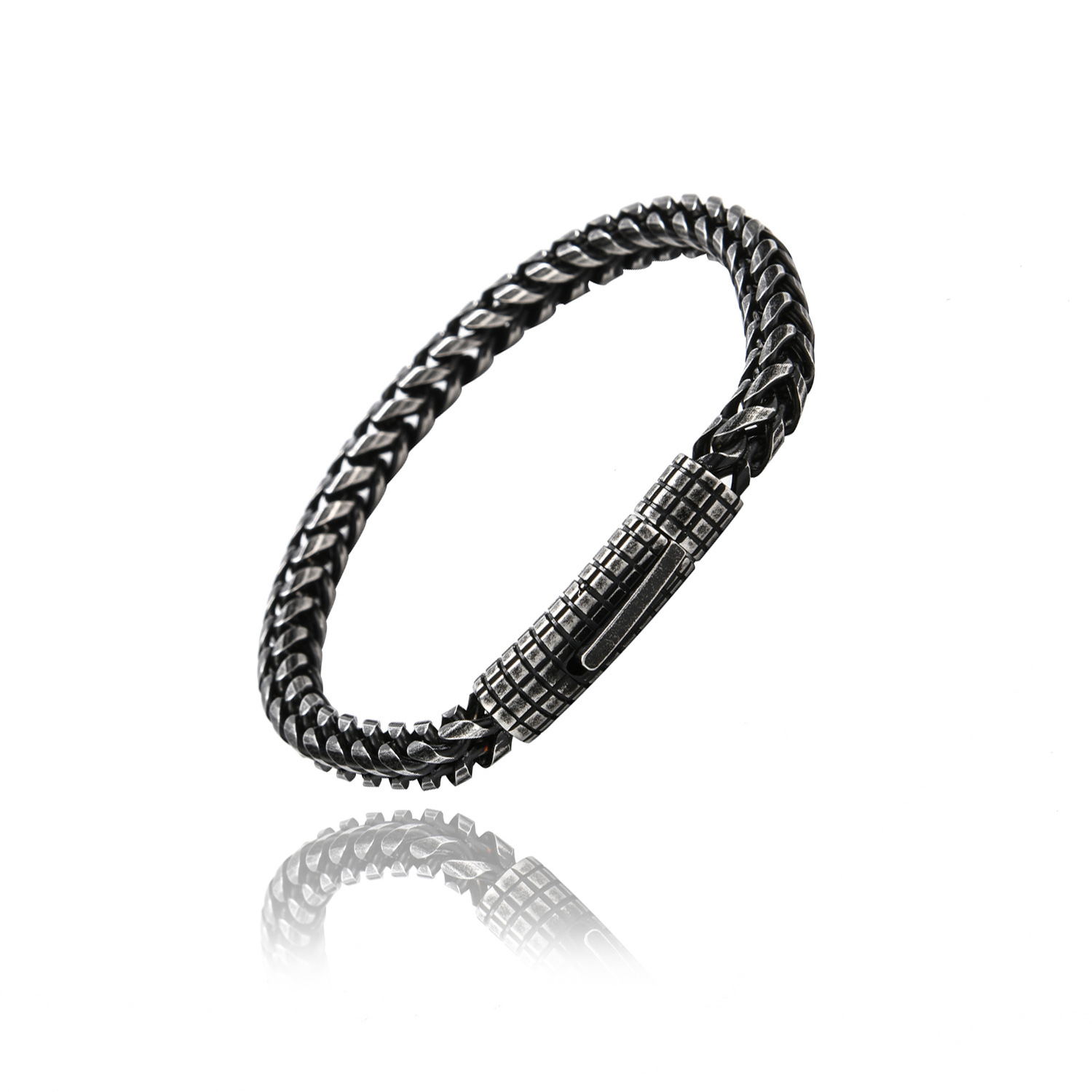 Pulsera Vintage de Acero Inoxidable Personalizada para Hombre