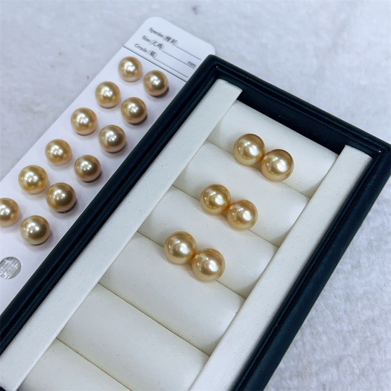 Ohrstecker aus Nanyang-Goldperlen (Salzwasser)