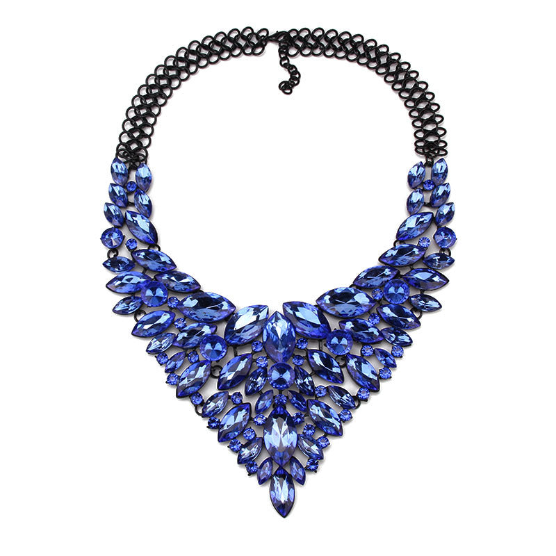 Legierung Strass Halskette Luxus Voll Diamant Pulloverkette