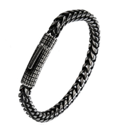 Pulsera Vintage de Acero Inoxidable Personalizada para Hombre