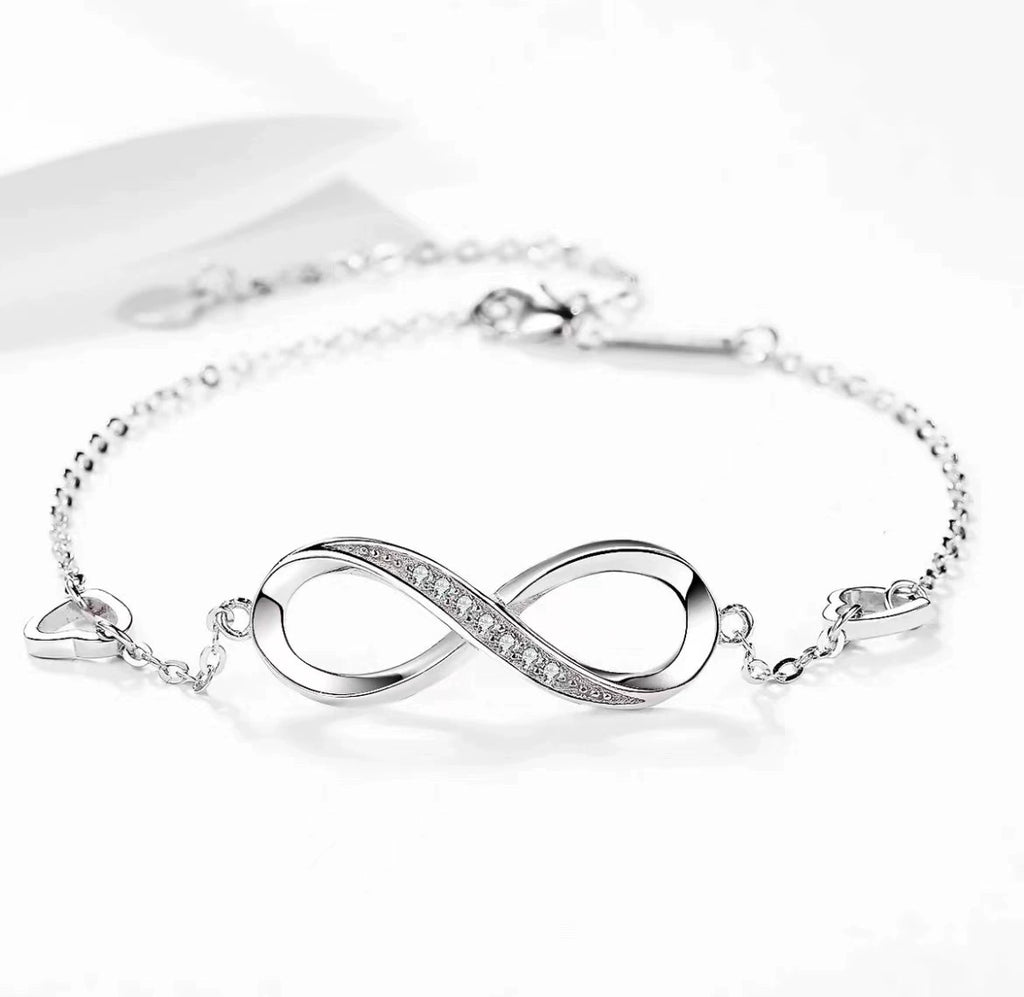 Armband aus Sterlingsilber, 8 Armband, weiblicher Silberschmuck