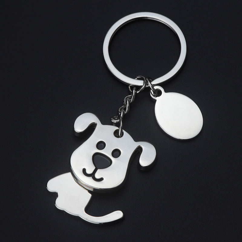 Creativo llavero de perro que mueve la cabeza, adorno colgante para coche, regalos de apertura de tienda de mascotas